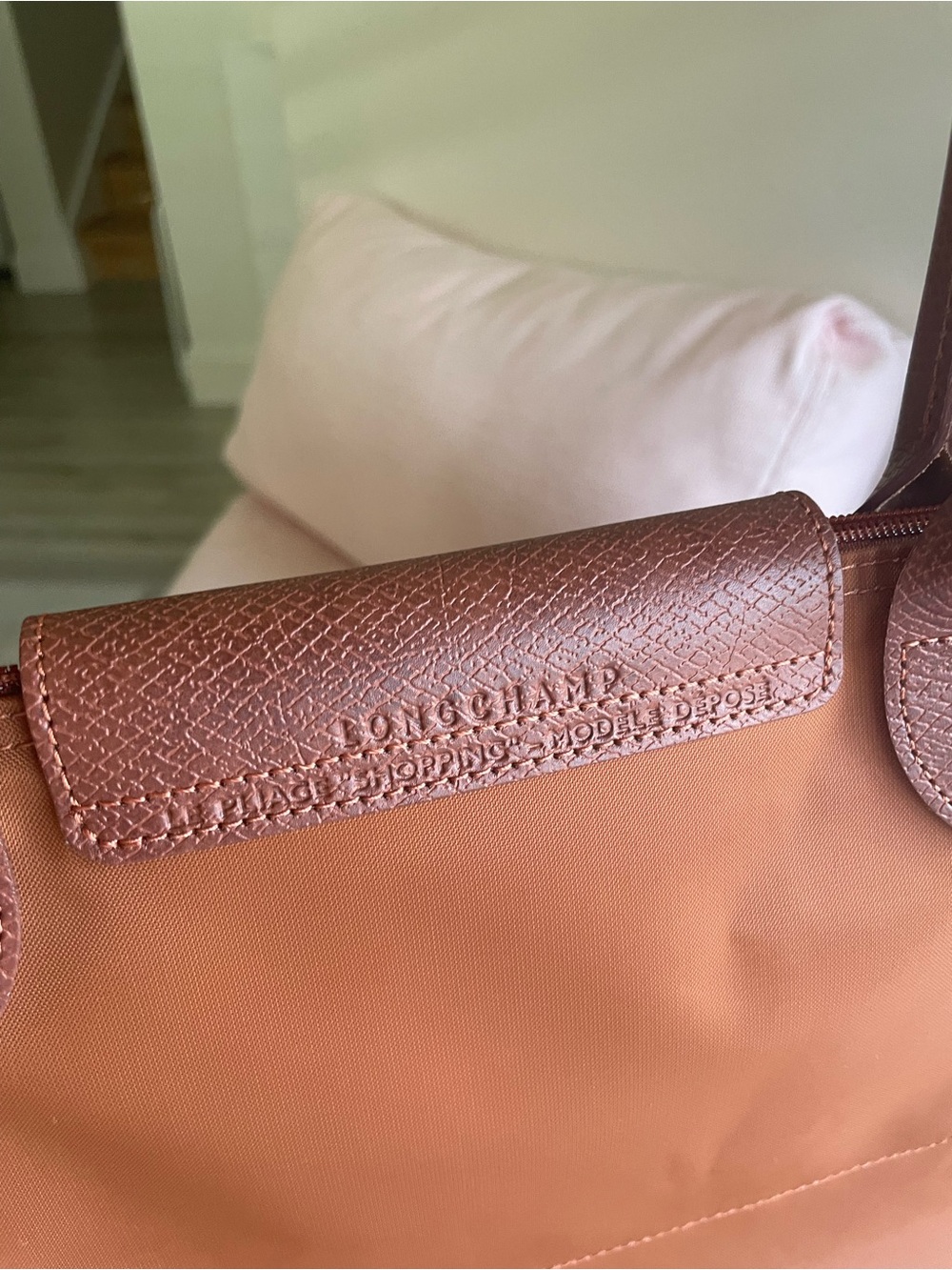 Longchamp Congac Leather-Trim Tote Bag - Picture 7 of 16